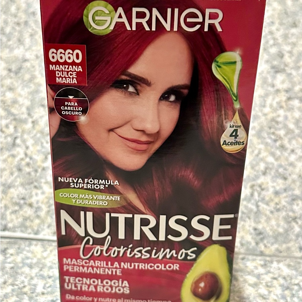 Dulce Maria RBD Garnier 6660 Manzana Nutrisse Colorissimos New Hair Dye Rebelde